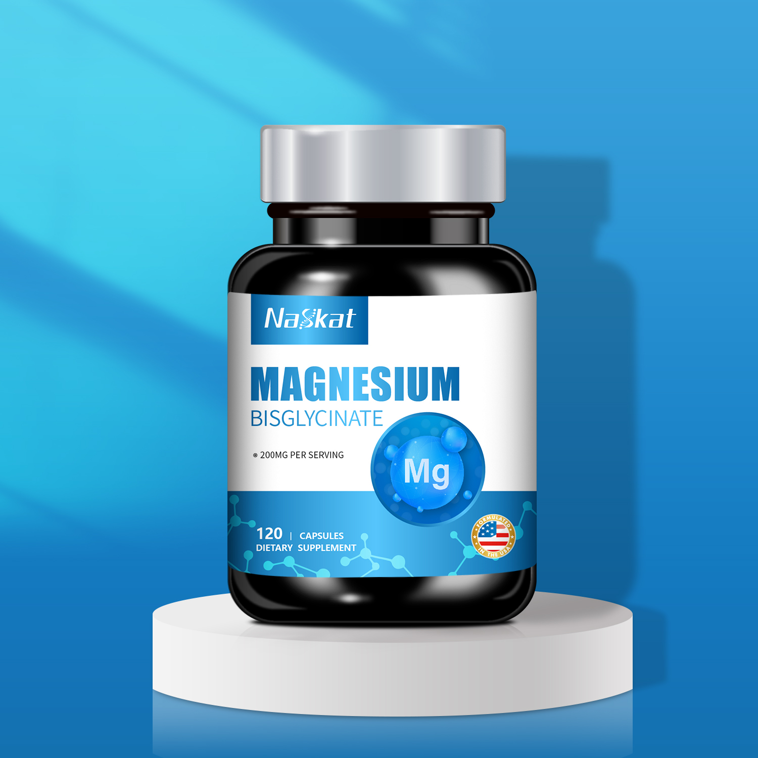 双甘氨酸镁 200mg (英文名称：Magnesium Bisglycinate 200mg) - 东美健康